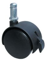 furniture caster wheel with hood and brake
