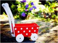 Wooden Stroller Polka Dots