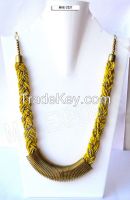 Seed glass bead necklace