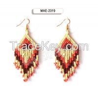 Seed glass bead earring