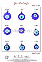 Evil eye glass pendant