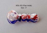 Inside work glass smoking pipe