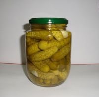 Pickled gherkin in Glass Jar