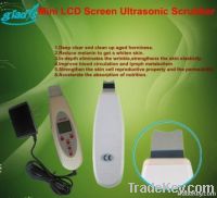 Portable LCD ultrasonic skin scrubber