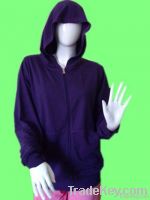 purple cotton zipper hoody