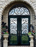 Garden wrought iron gate and fence, luxury wrought iron gate, decorative wrought iron gates