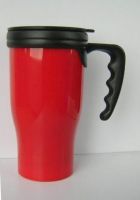 plastic travel mug