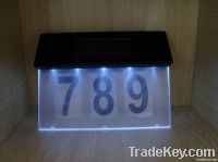 Solar doorplate light