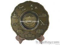 Metal plate for souvenirs, decorative, collectible