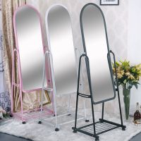 Wholesale PU Framed Decorative Ladies Floor Standing Dressing Mirror