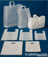 Die cut  handle bagpatch handle bag, carrier bag, shopping bag, pe bag