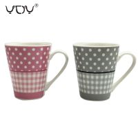 High quality 12oz Custom Ceramic V Shape Mug For Advertising 