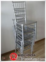 Silver Wooden Stacking Chiavari Chair