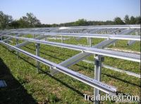 Pile driven ground mounting system