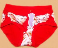 Women seamless panties with floral printing, WP146