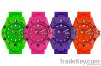 5ATM Waterproof Silicone Ice Watch with Calendar