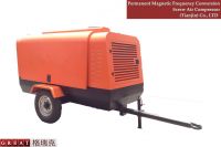 Diesel engine portable screw air compressor