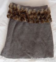 tongchem knitted with rex rabbit fur