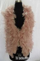 feather fur vest