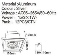 LED High Power Grille Spot Lighting