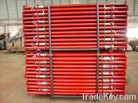 Adjustable scaffolding steel prop