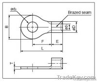 Ring tongue terminal (R-type, Non-insulated Heavy duty)