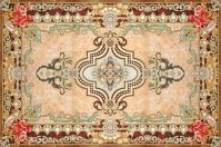 Polished ceramic carpet tile