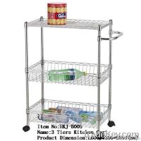 Mobilizable 3 Tiers Kitchen Cart