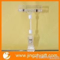 plastic clear pop sign clip for advertising and display