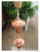 Copper rain chain