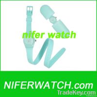 Silicone long band watch