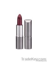 gray cover and surface dark red lipstick