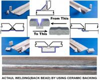 Ceramic back up tape for welding