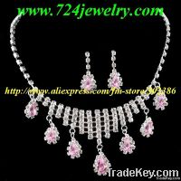 Elegant Rhinestone Jewelry Sets, 50 Sets/Lot