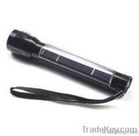 solar LED flashlight, Hand spin power, need not to replace the battery