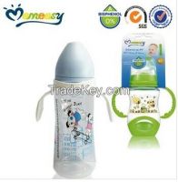 12oz wide neck baby feeding bottle with double handle