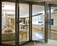 Tempered glass Aluminium folding door