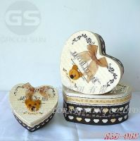 elegant little bear design heart shape gift box