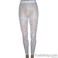 Ladies fashion leggings printing footless