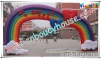 Rainbow inflatable arches