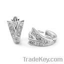 2011 hot sale charming 925 stetling silver earring with CZ