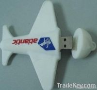 plane usb drive , PVC plane usb flash drive , popular gift, OEM usb key