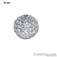 18K white Gold Diamond Balls pave