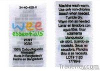 sublimation print clothing label