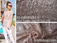 3mm sequins mesh embroidery fabric for handbag/garment