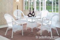 rattan chair and table