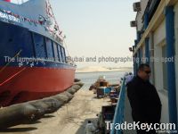 Ship launching rubber airbag