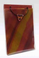 Handpainted Silk Scarf With Fusion Glass Medal