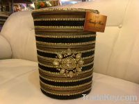 DUSTBIN HANDMADE EMBROIDERED  SEQUENCE BEADED WORK HOME TEXTILE