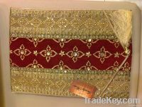 TABLE RUNNER FOR 6 HANDMADE EMBROIDERED SEQUENCE BEADED WORK HOME TEXT